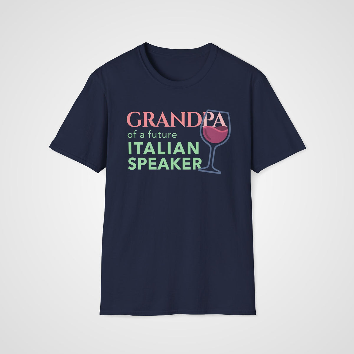 Italian Learner Grandpa T-Shirt in Navy
