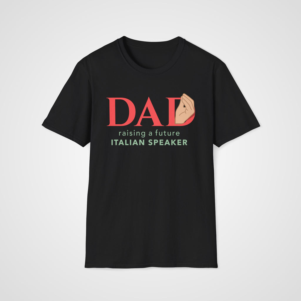 Italian Learner Dad T-Shirt in Black