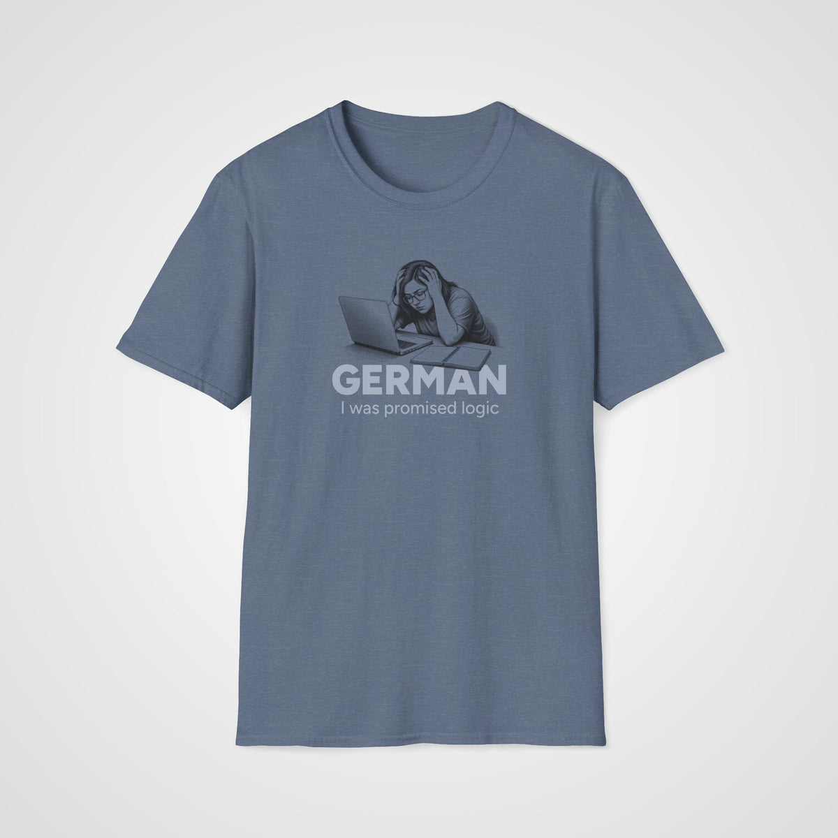 I Was Promised Logic T-Shirt in Heather Indigo