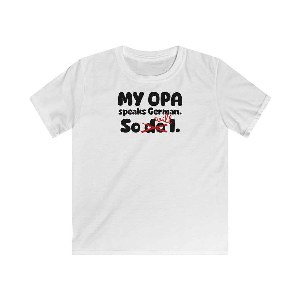 German Opa Legacy Kids T-Shirt in White