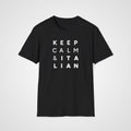 Keep Calm & Italian T-Shirt in Black