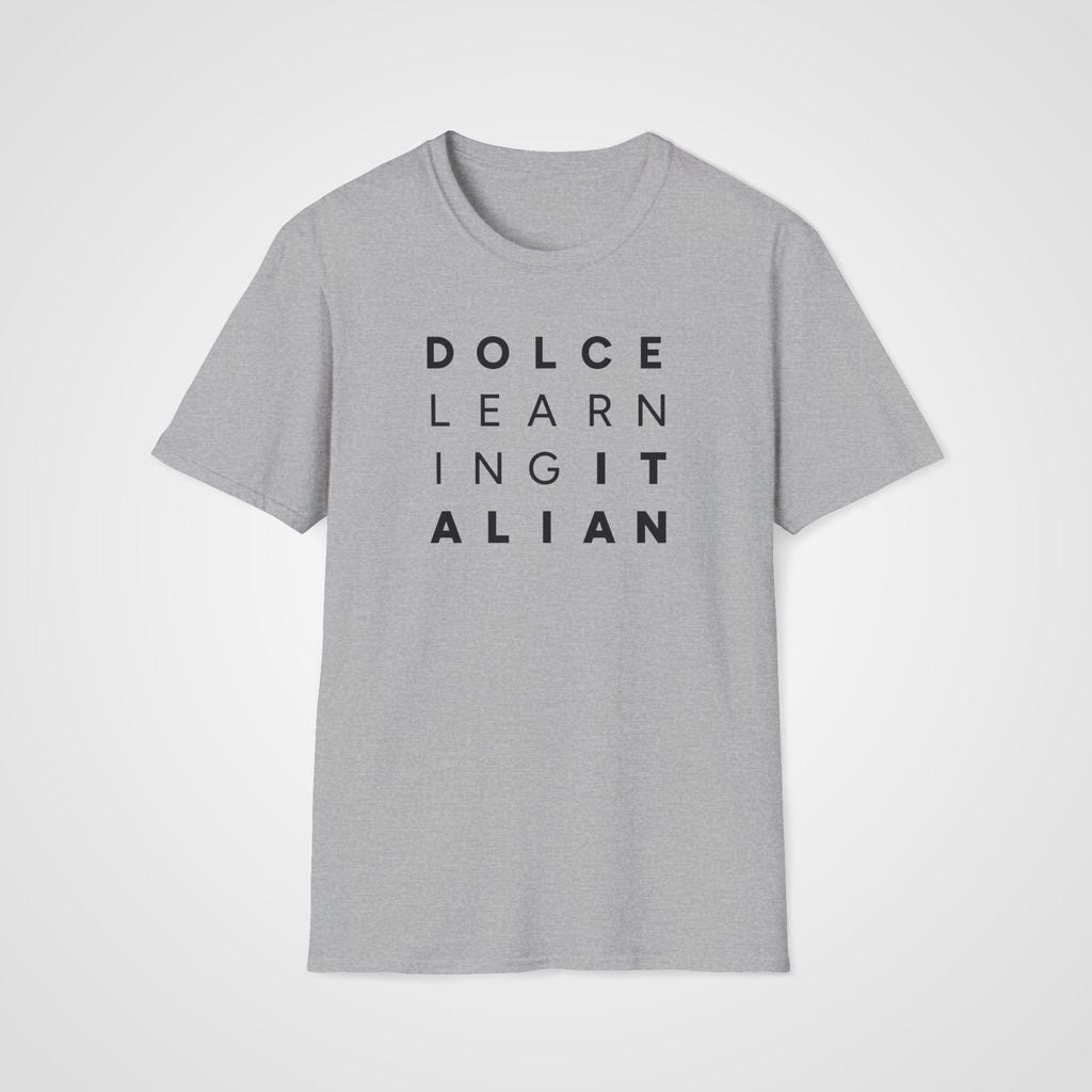Dolce Learning Italian T-Shirt in Sport Gray