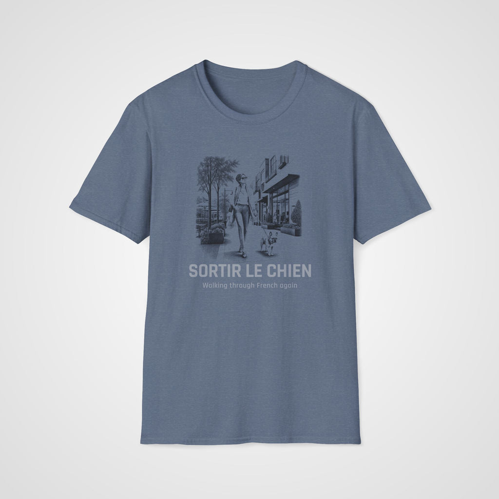 Sortir le Chien T-Shirt in Heather Indigo