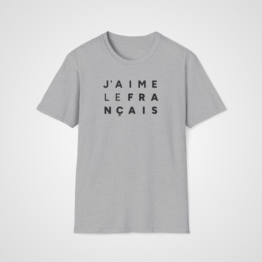 J'aime le Français T-Shirt in Sport Gray