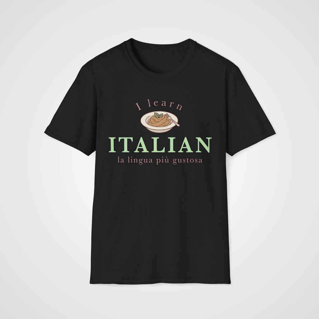 Italian Tasty Language T-Shirt in Black