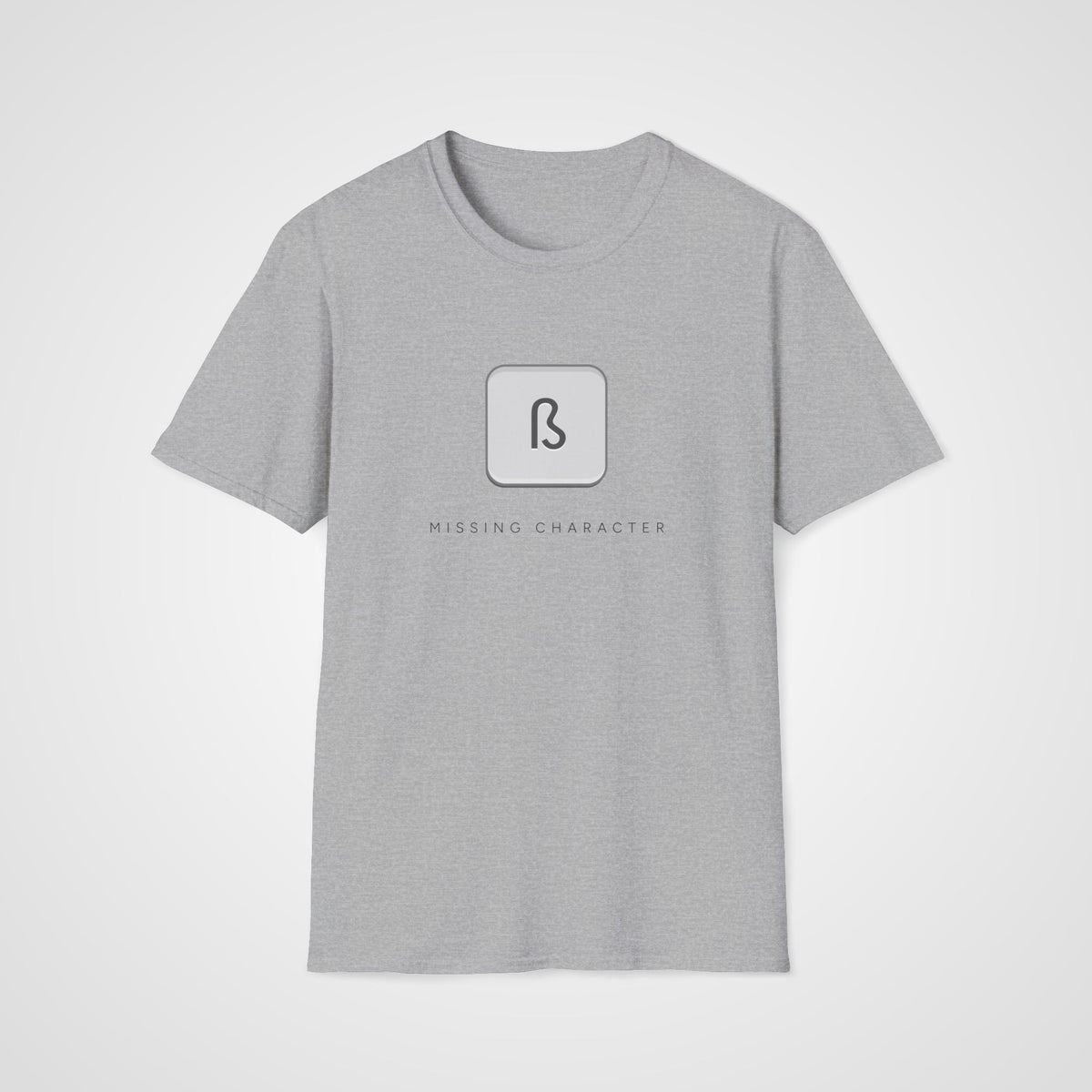 Missing ß Key German T-Shirt in Sport Gray