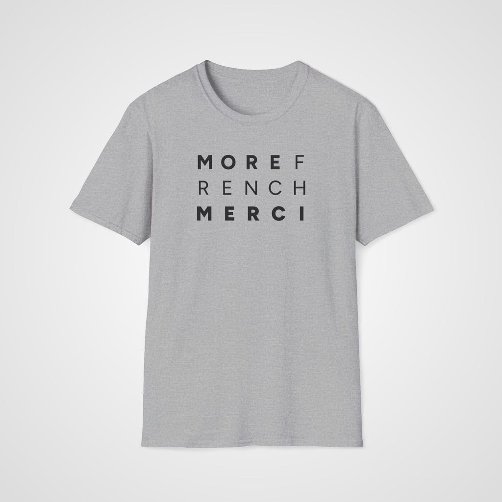 More French, Merci!T-Shirt in Sport Gray