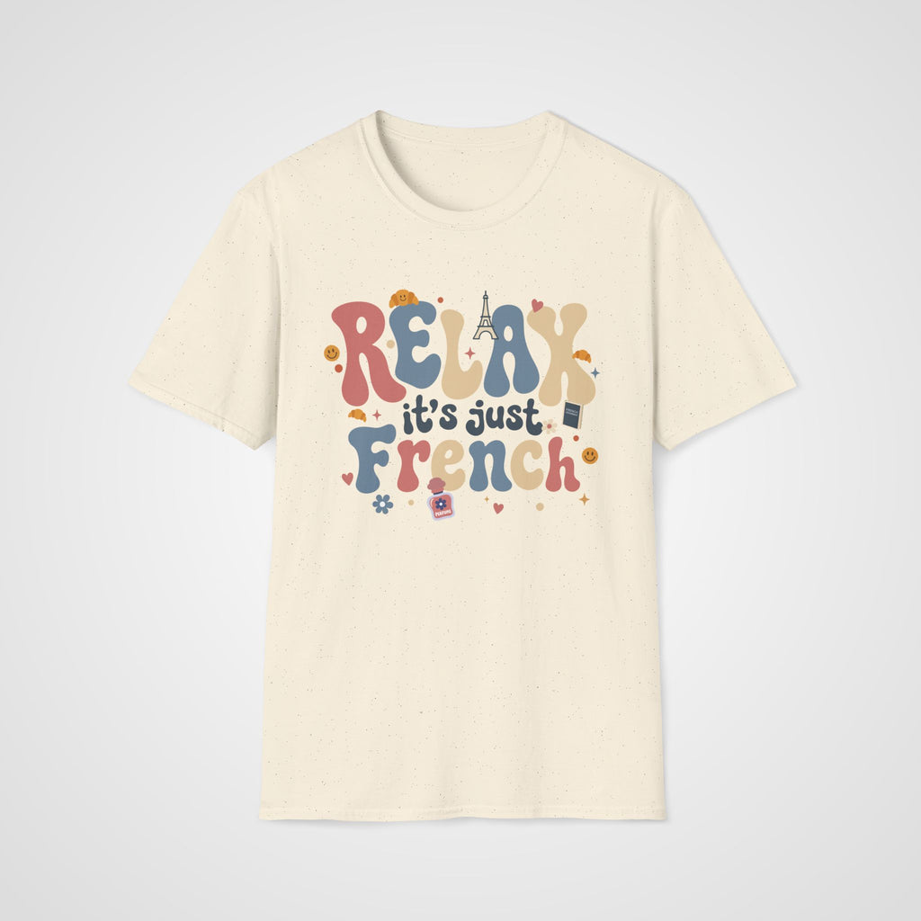 Relax It's Just French T-Shirt in Natural