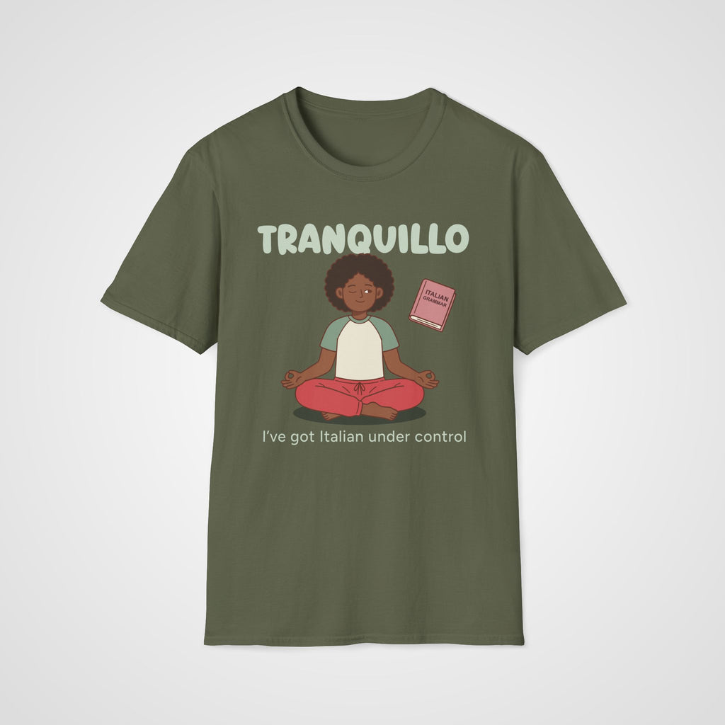 Tranquillo Italian Learner T-Shirt in Military Green