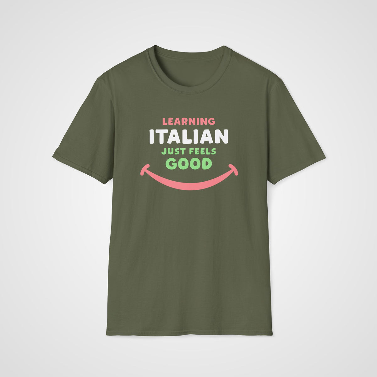 Italian Feels Good T-Shirt in Military Green
