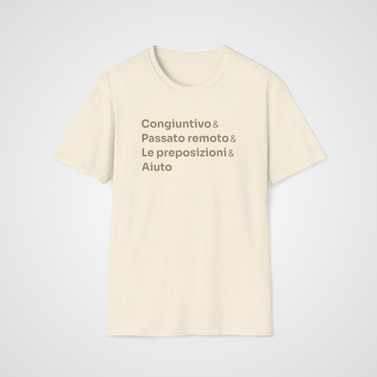 Italian Grammar Aiuto T-Shirt in Natural