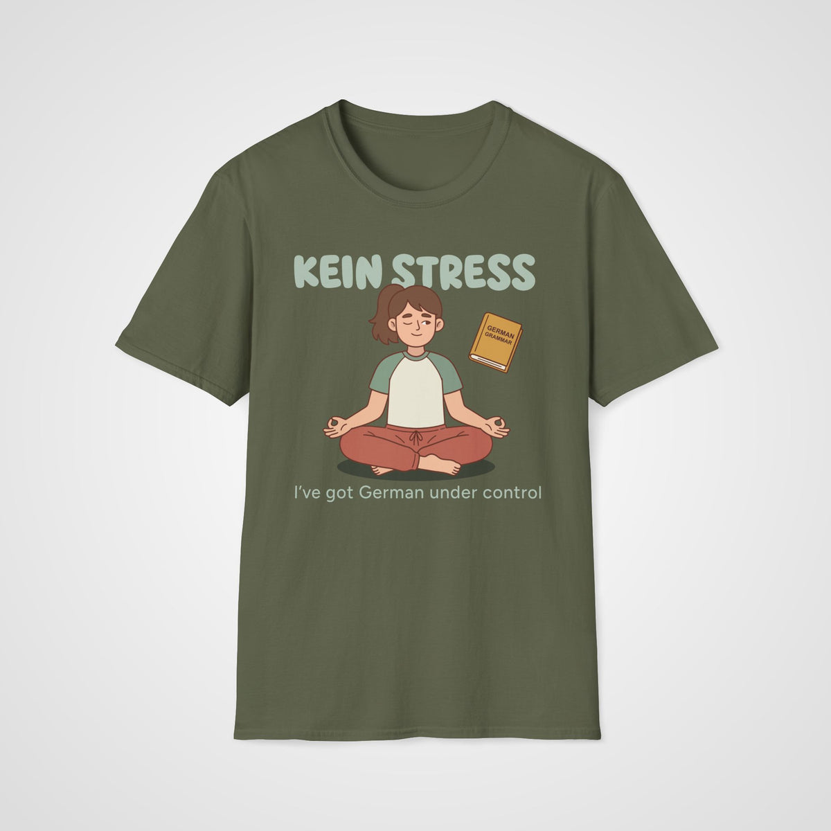 Kein Stress T-Shirt in Military Green