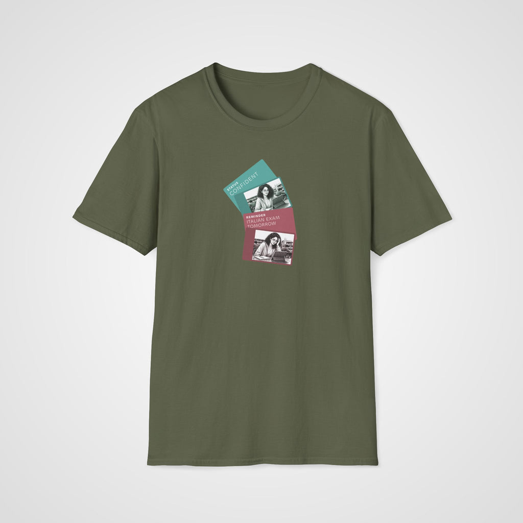 Italian Exam Tomorrow T-Shirt in Military Green