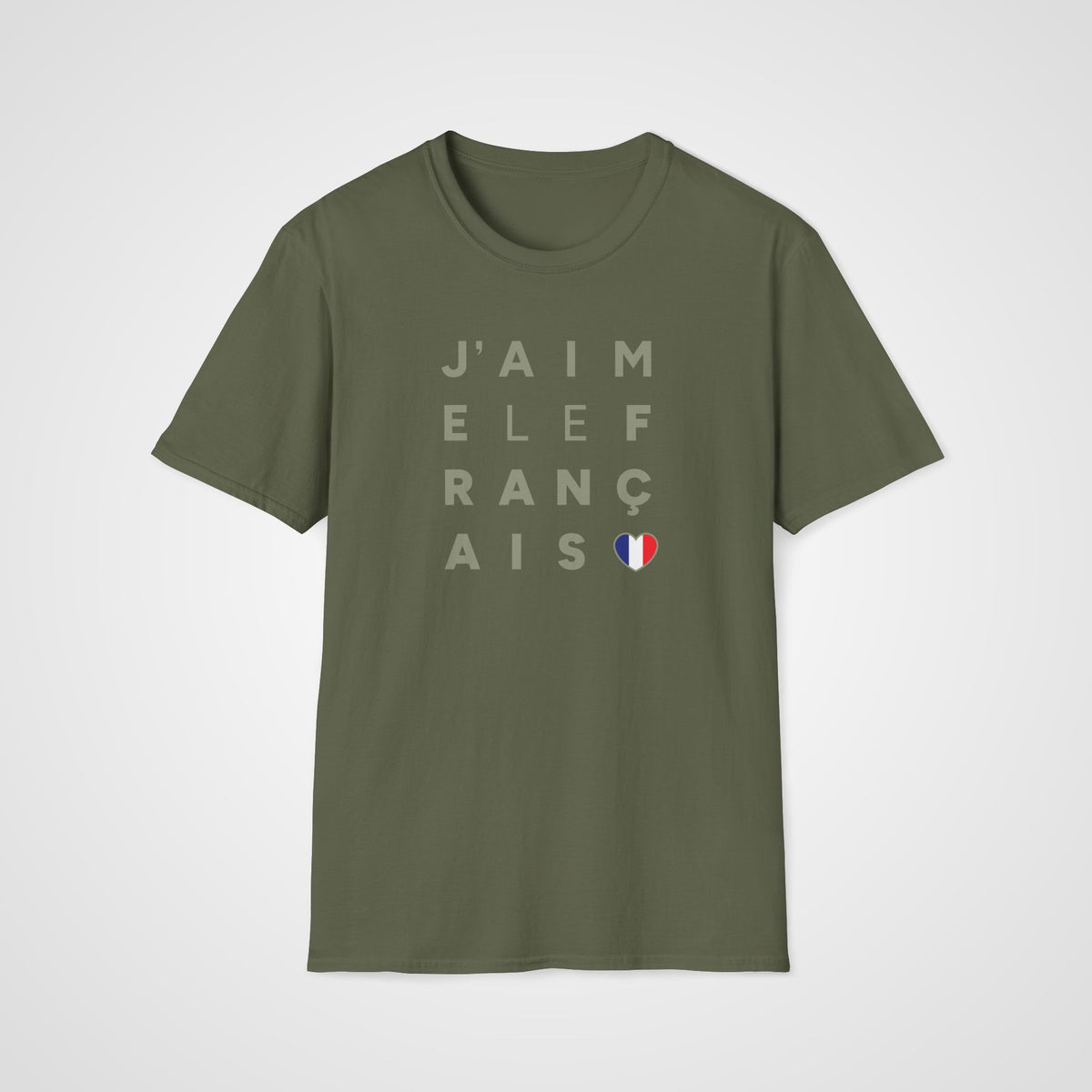 J'aime le Français T-Shirt in Military Green