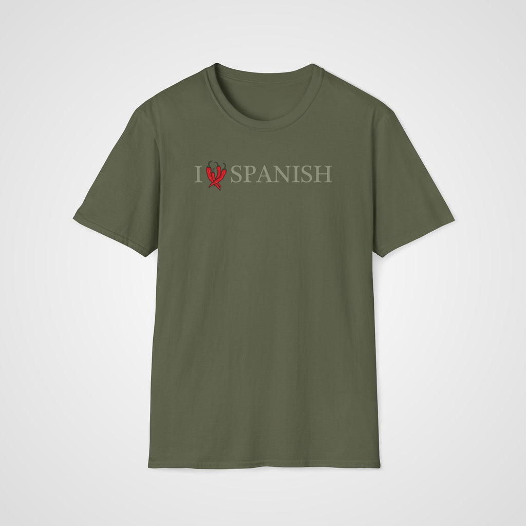 I Love Spanish T-Shirt in Military Green