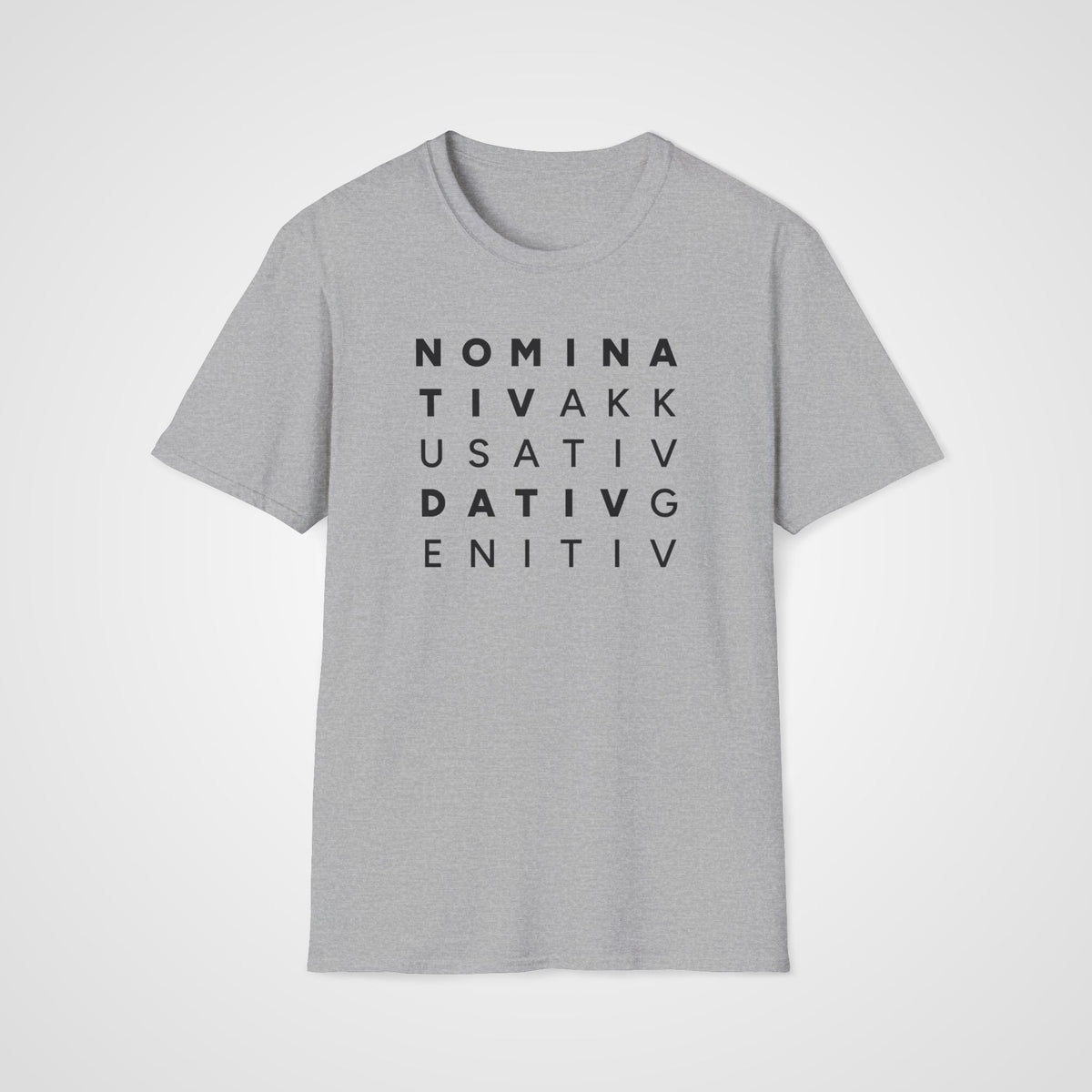 German Cases Grid T-Shirt in Sport Gray