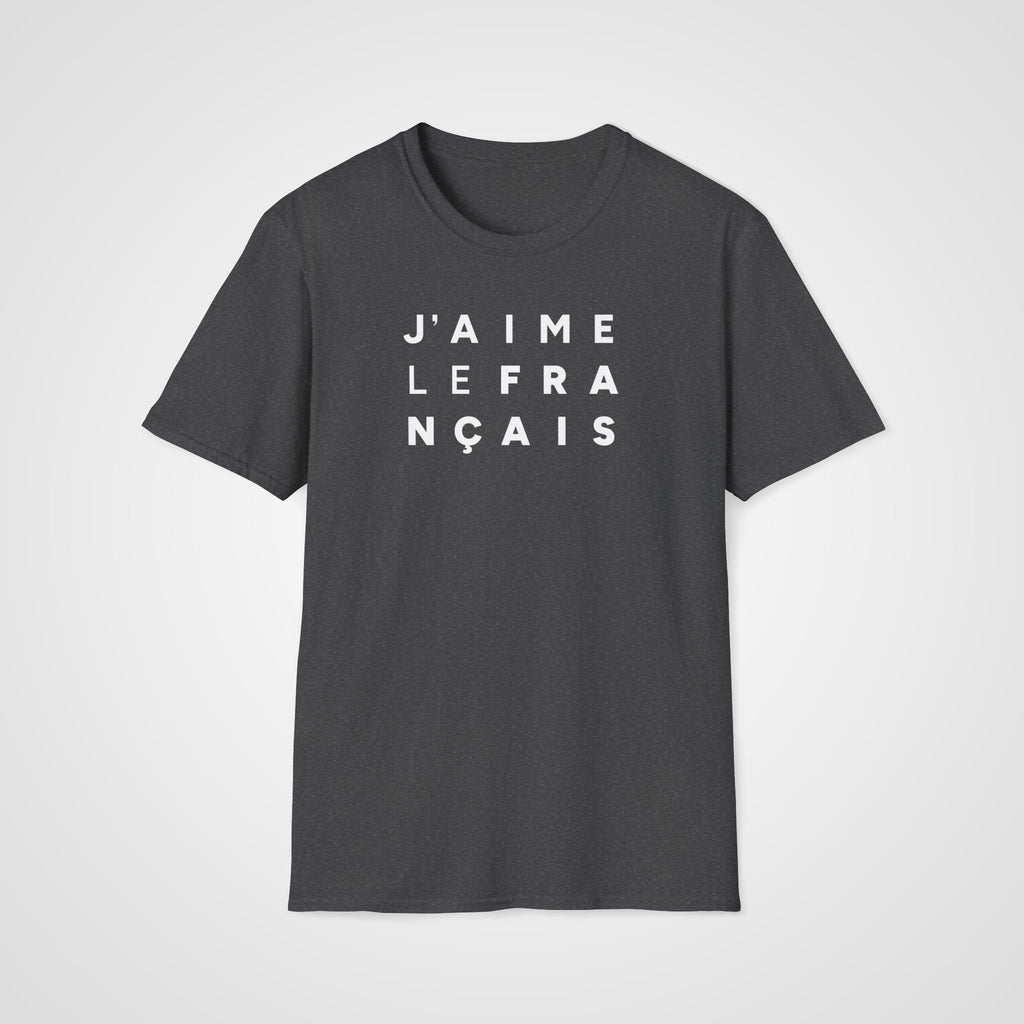 J'aime le Français T-Shirt in Dark Heather