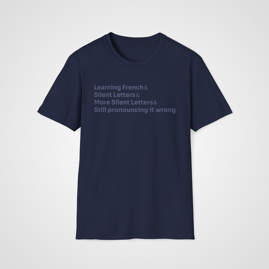 Silent Letters French T-Shirt in Navy