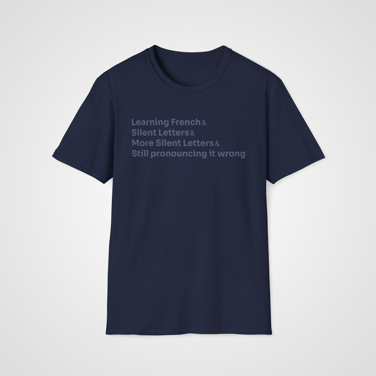 Silent Letters French T-Shirt in Navy