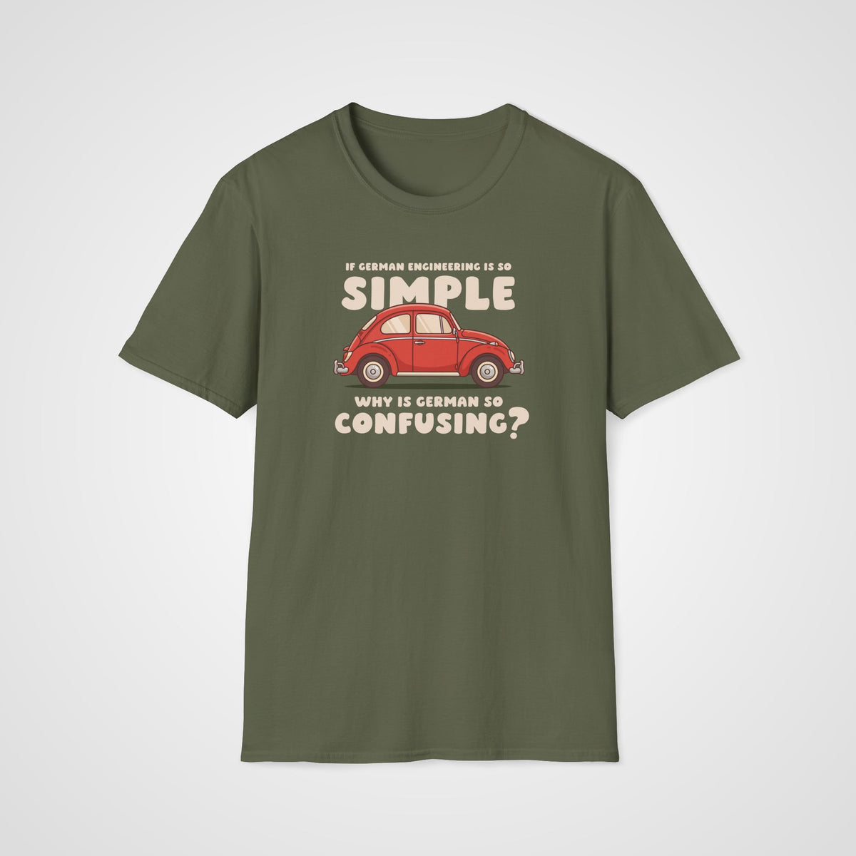 German Engineering T-Shirt in Military Green