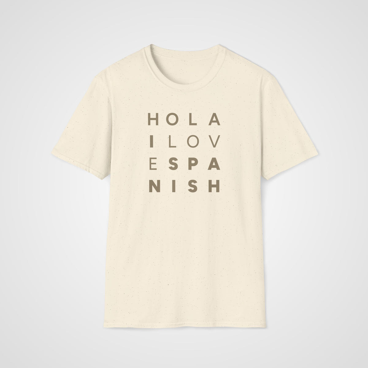 Hola I Love Spanish T-Shirt in Natural