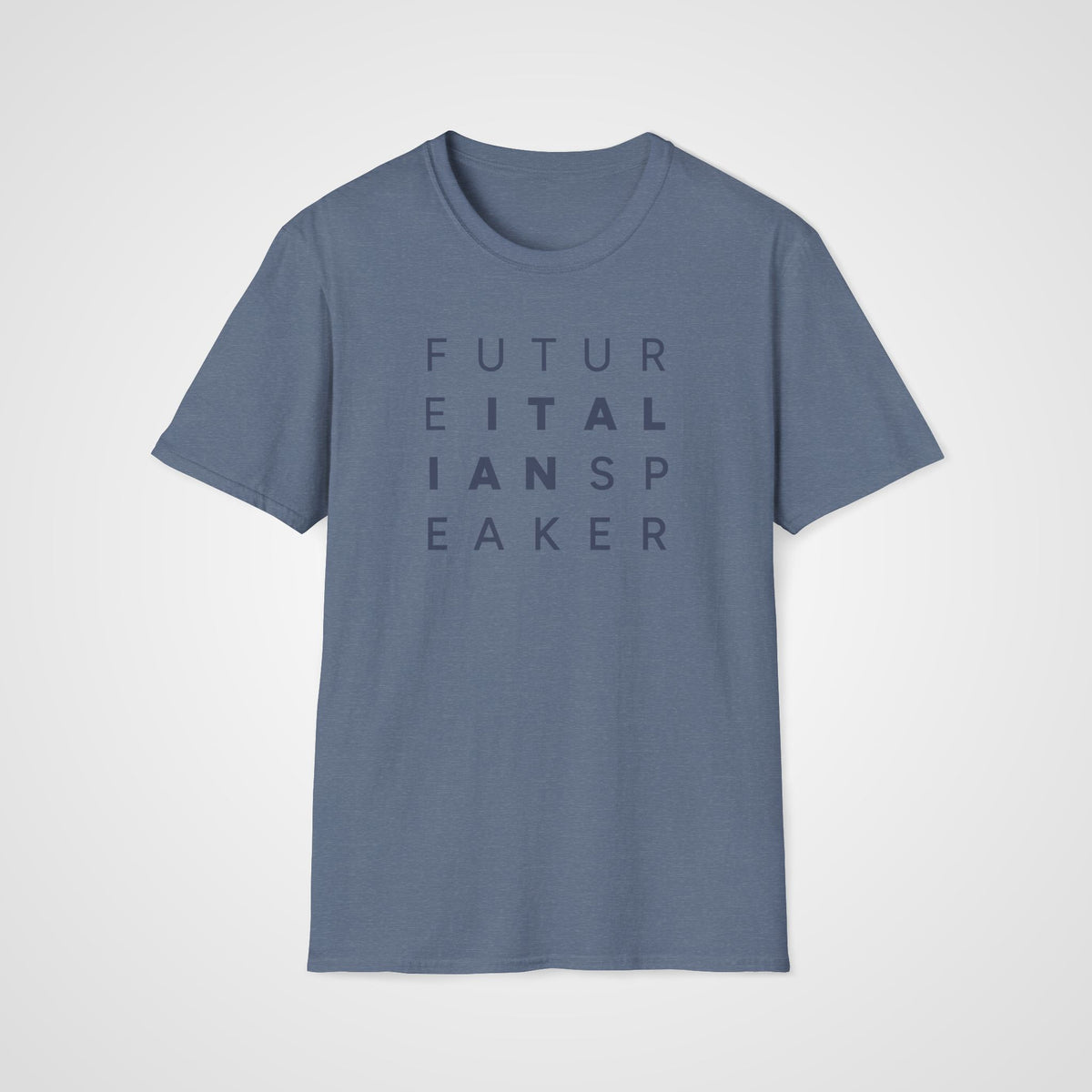 Future Italian Speaker T-Shirt in Heather Indigo