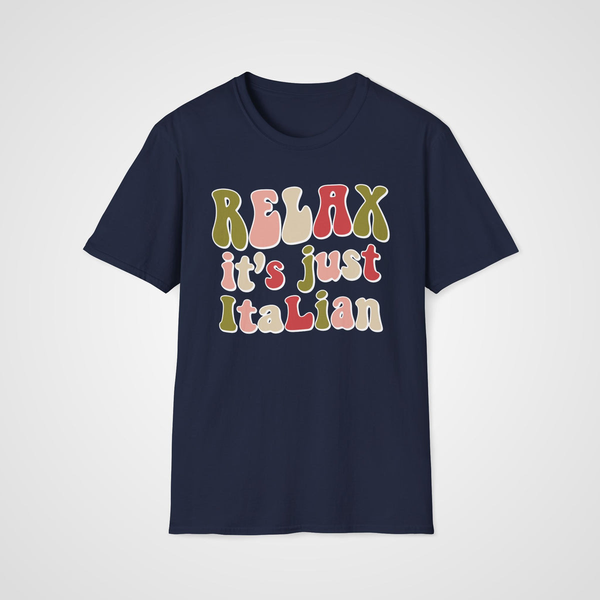 Relax It's Just Italian T-Shirt in Navy