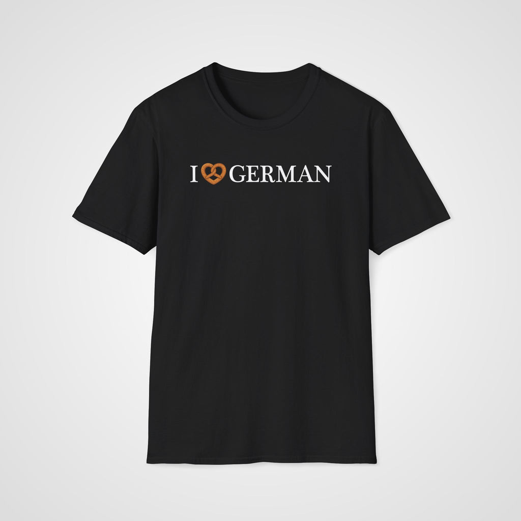 I Love German - Pretzel T-Shirt in Black