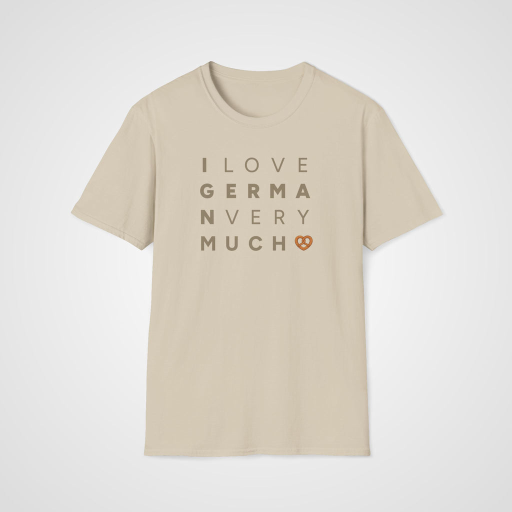I Love German Very Much T-Shirt in Sand