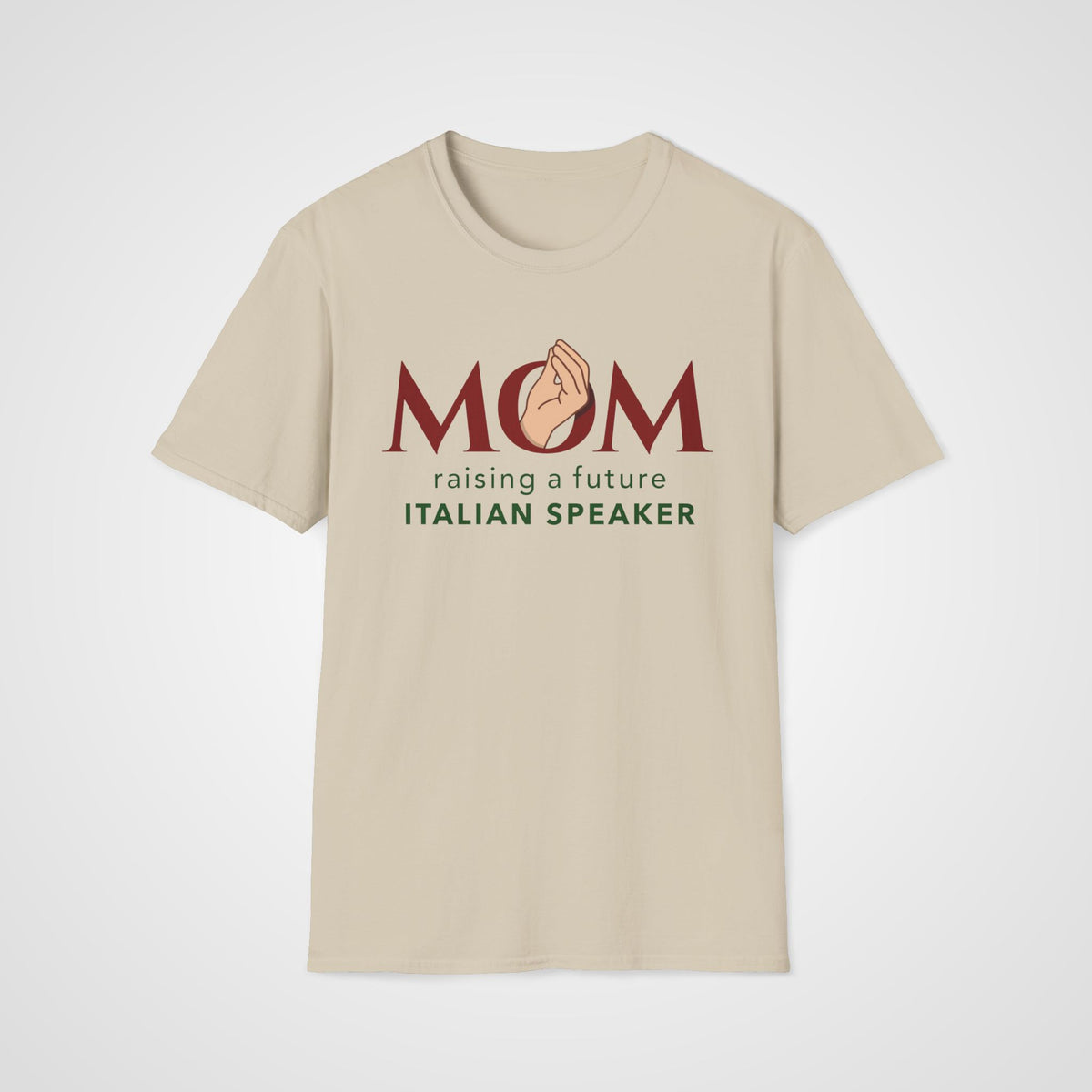 Italian Learner Mom T-Shirt in Sand