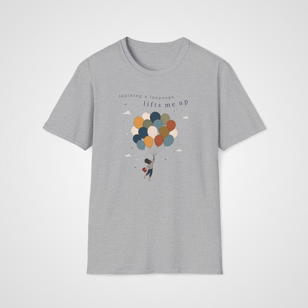 Language Lifts Me Up T-Shirt in Sport Gray