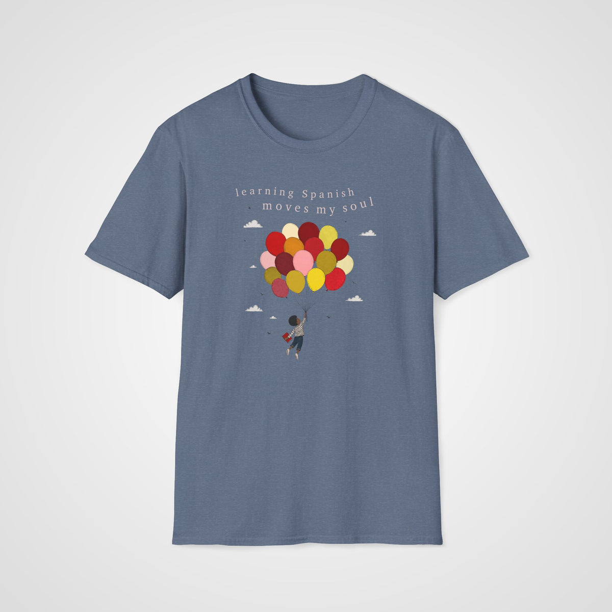 Spanish Moves My Soul T-Shirt in Heather Indigo
