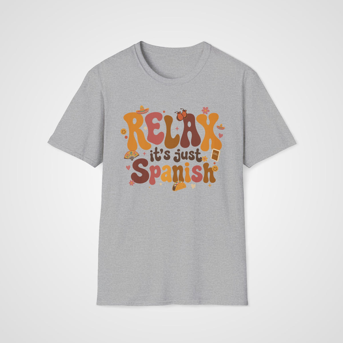 Relax It's Just Spanish T-Shirt in Sport Gray