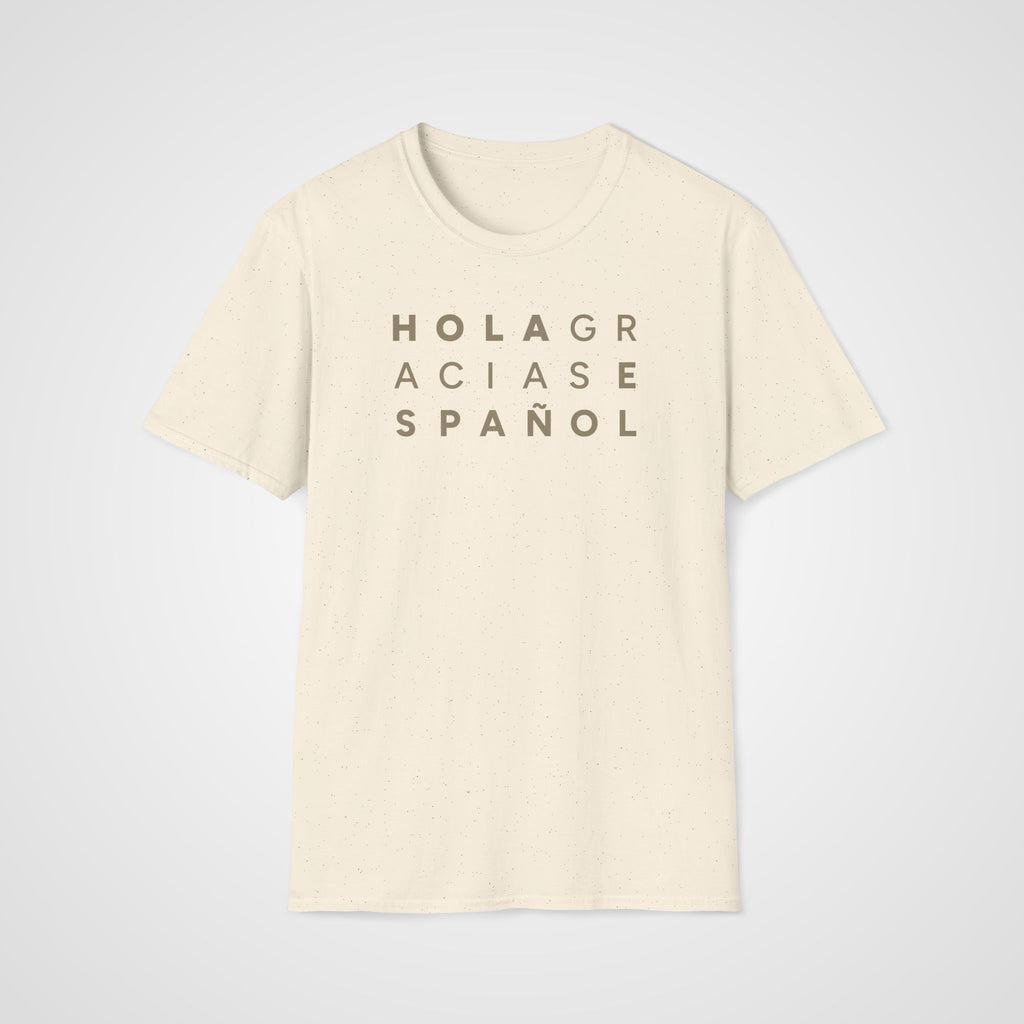 Hola Gracias Español T-Shirt in Natural