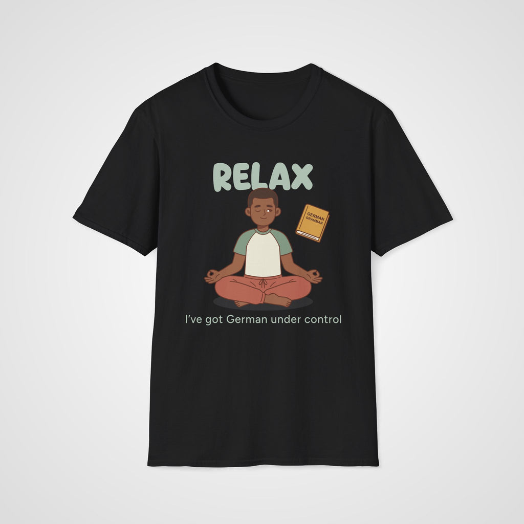 Relax German Learner T-Shirt in Black