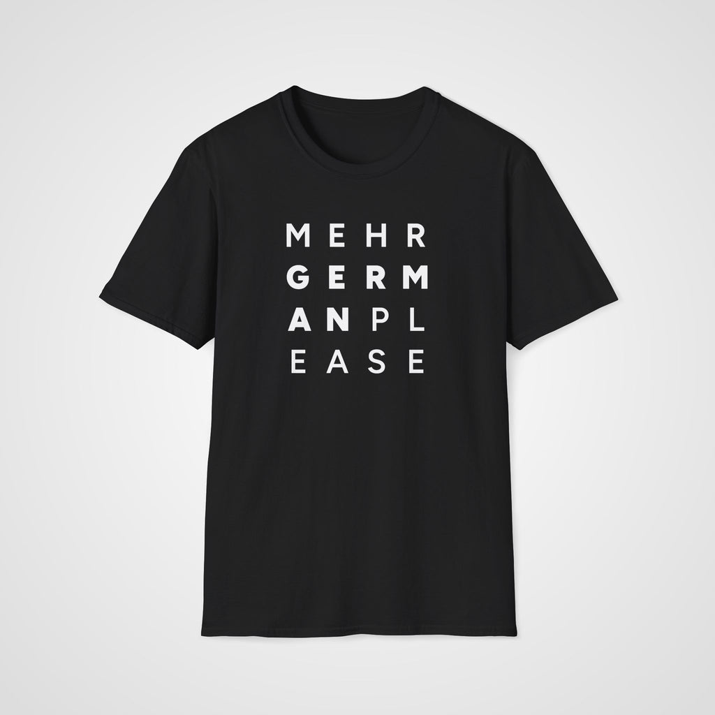 Mehr German Please T-Shirt in Black