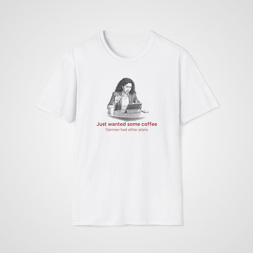 Coffee vs German T-Shirt – Her in White