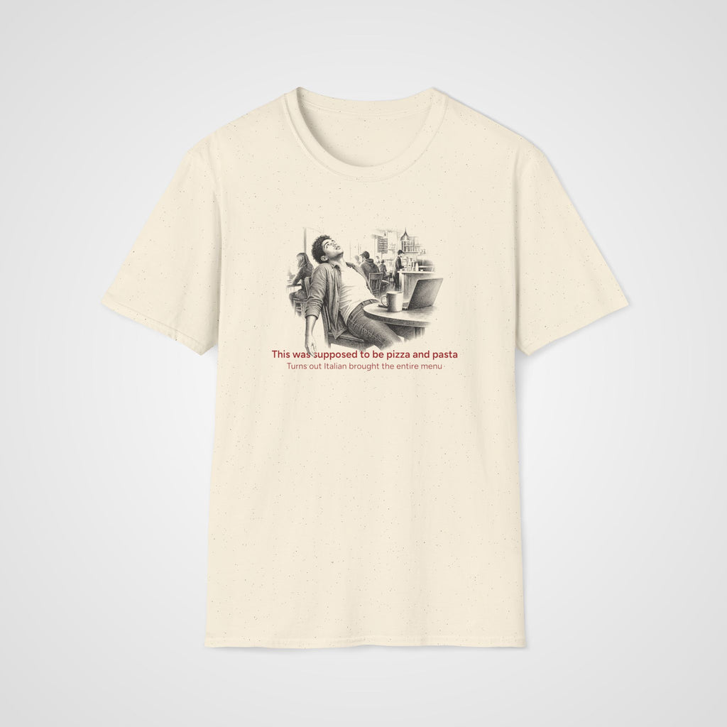 Pizza and Pasta Italian T-Shirt in Natural
