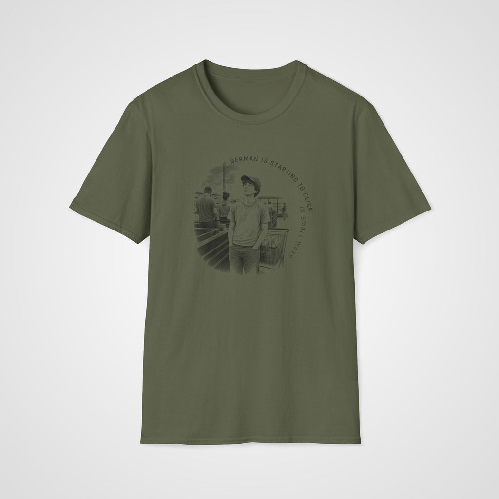 German Is Clicking T-Shirt in Military Green