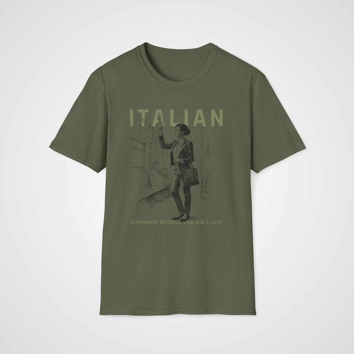 Between Ciao and Fluent T-Shirt in Military Green