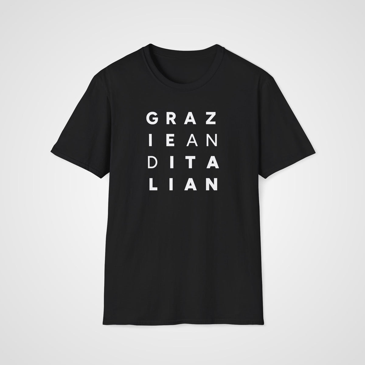 Grazie & Italian T-Shirt in Black