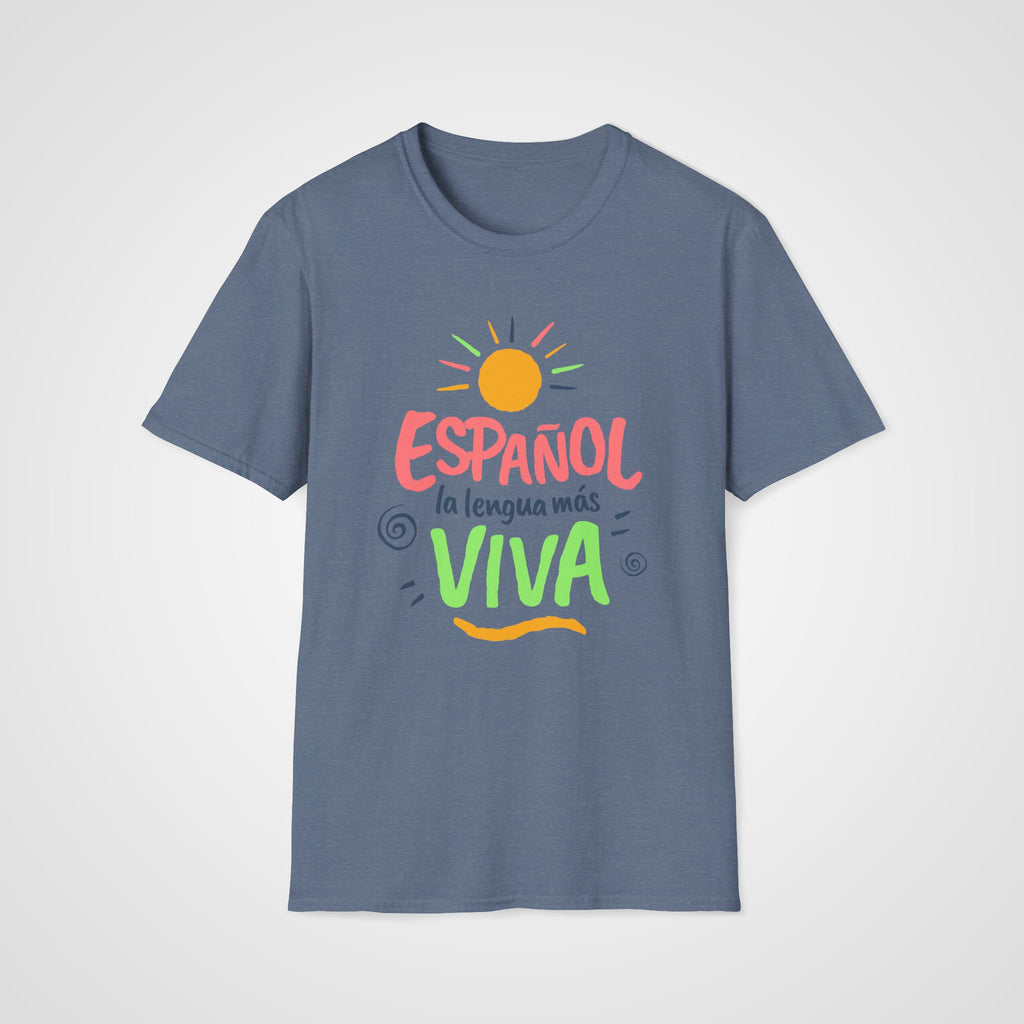 La Lengua más Viva T-Shirt in Heather Indigo