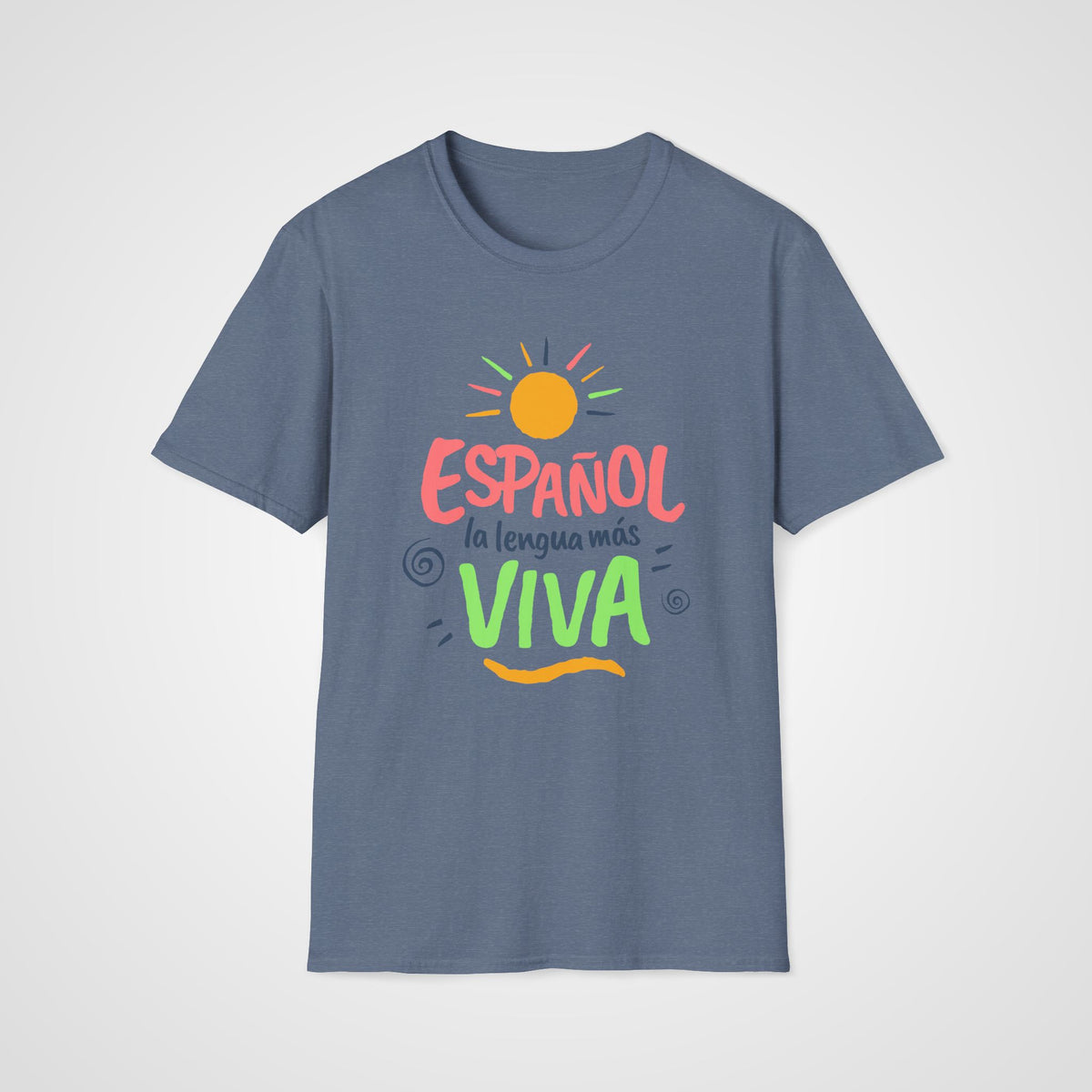 La Lengua más Viva T-Shirt in Heather Indigo