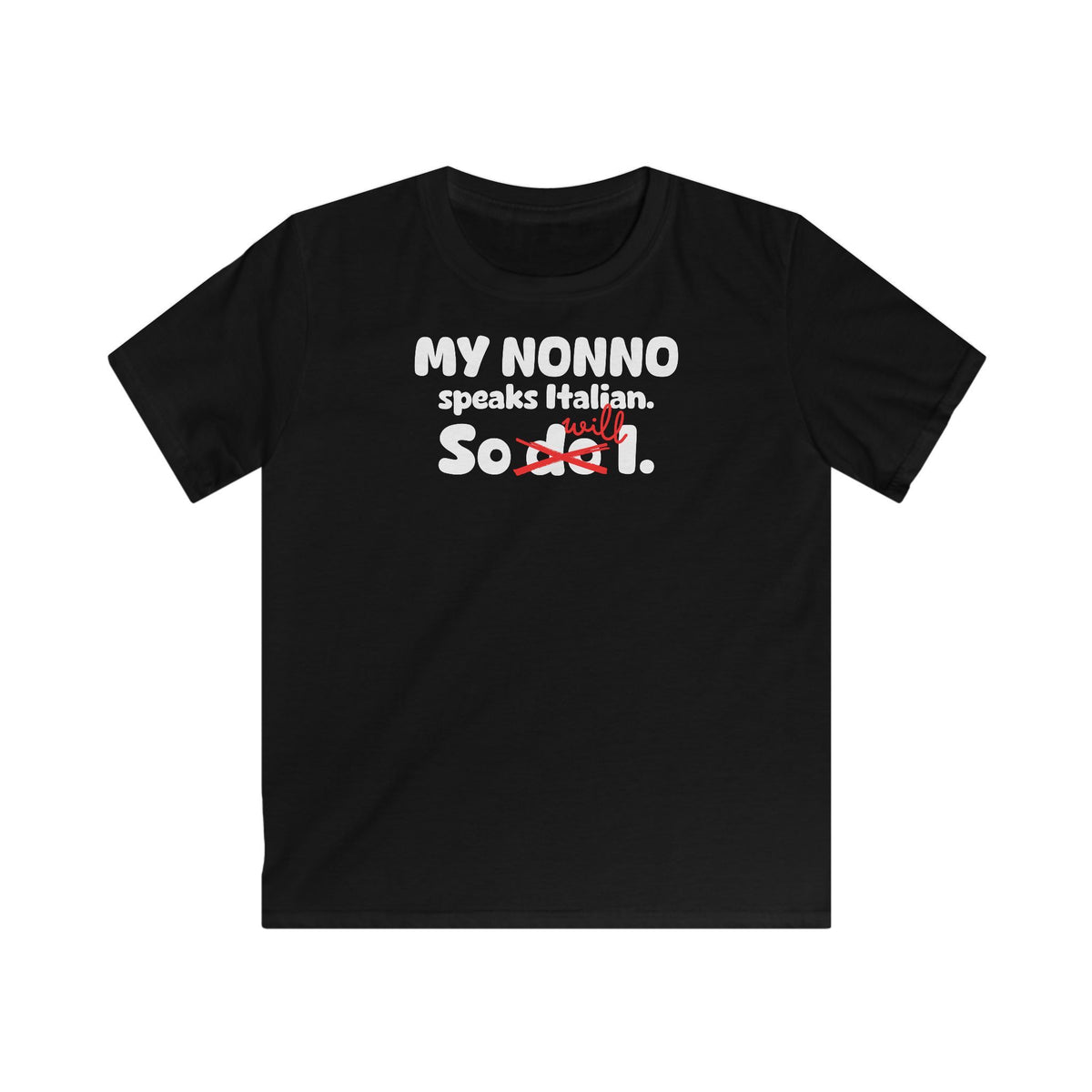 Nonno Legacy Kids T-Shirt in Black
