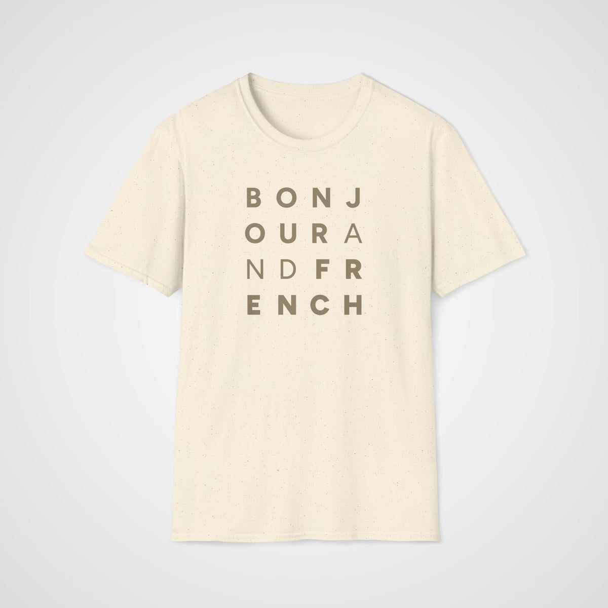 Bonjour & French T-Shirt in Natural