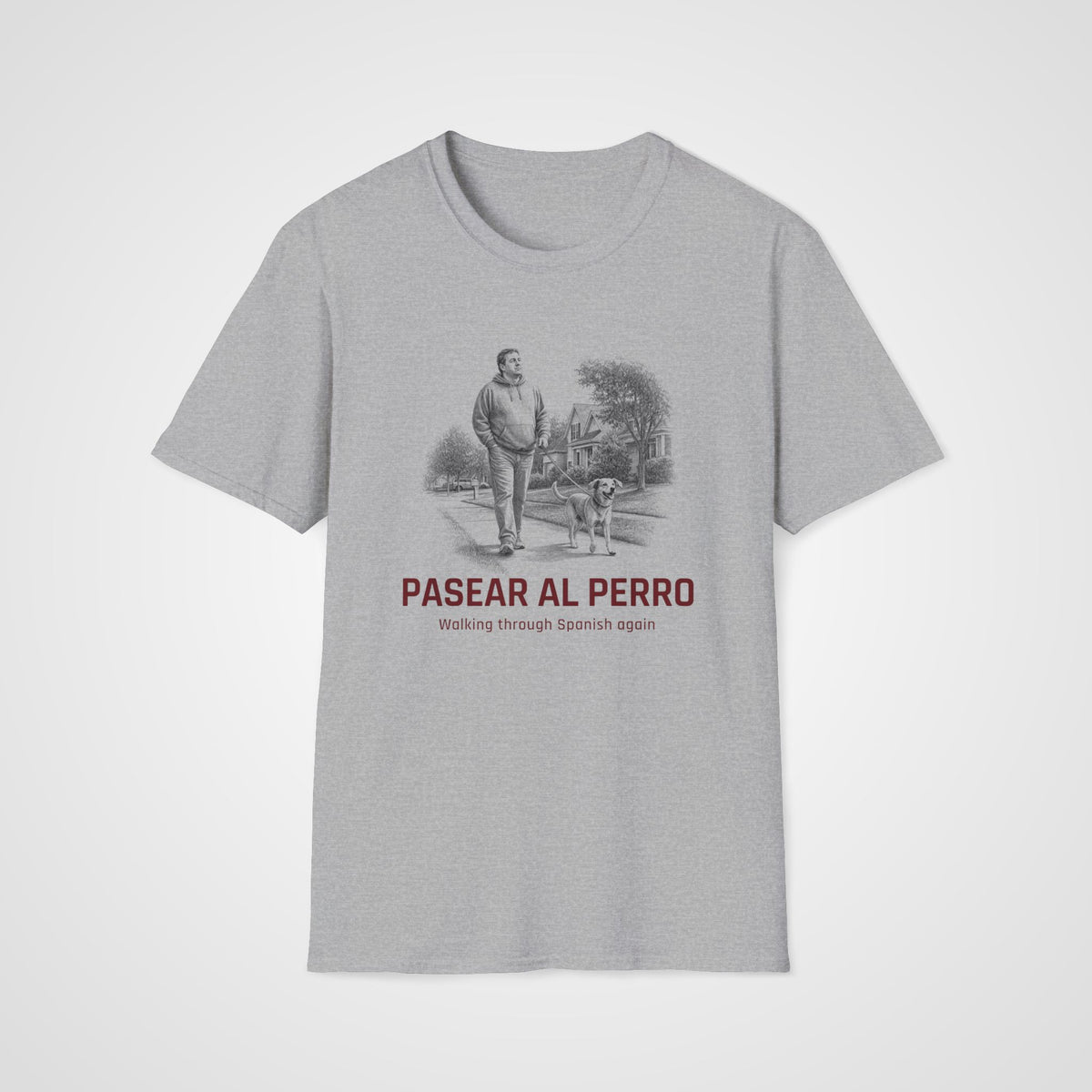 Pasear al Perro T-Shirt in Sport Gray