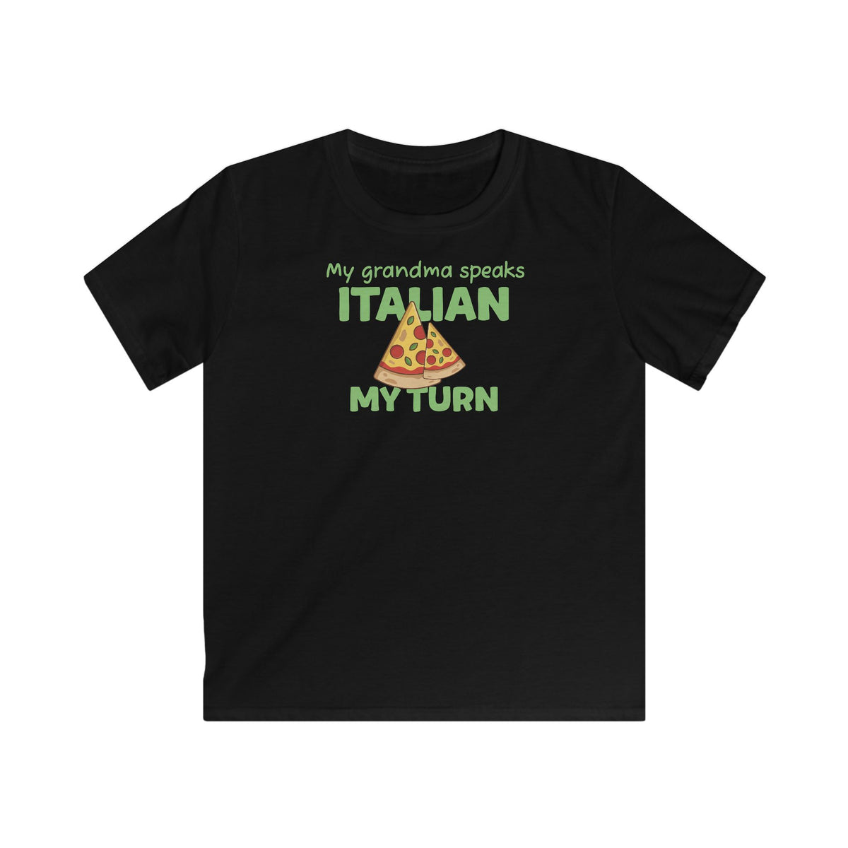 Grandma speaks Italian T-Shirt in Black