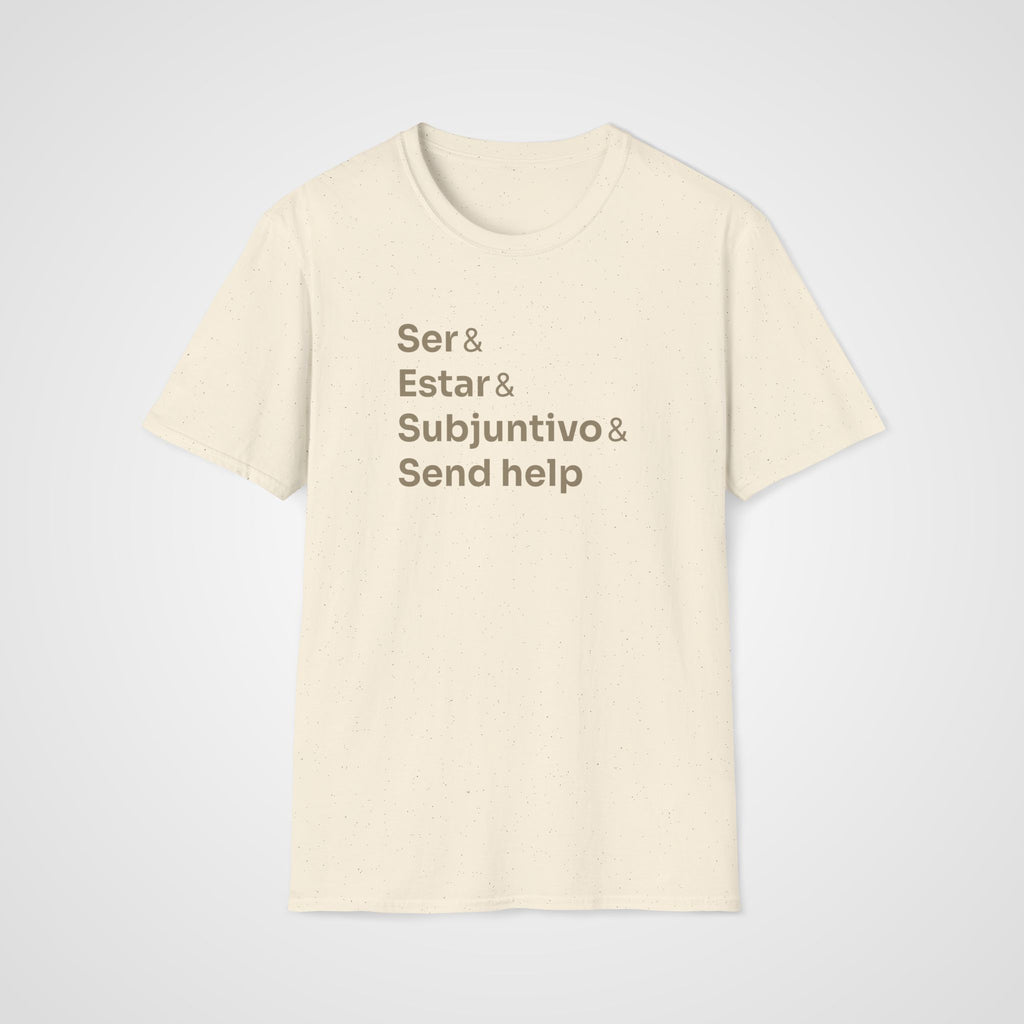 Spanish Grammar Help T-Shirt in Natural