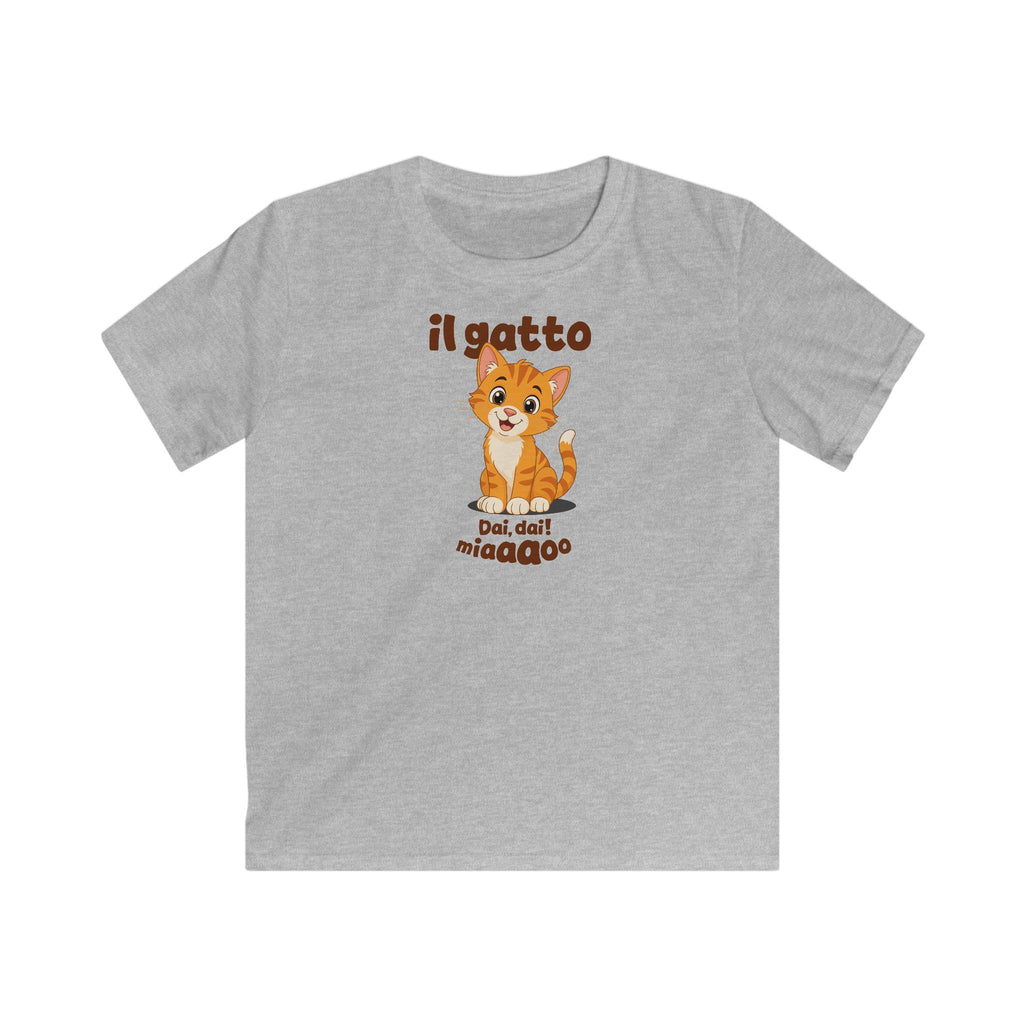 Il Gatto Miaaao Kids T-Shirt in Sport Gray
