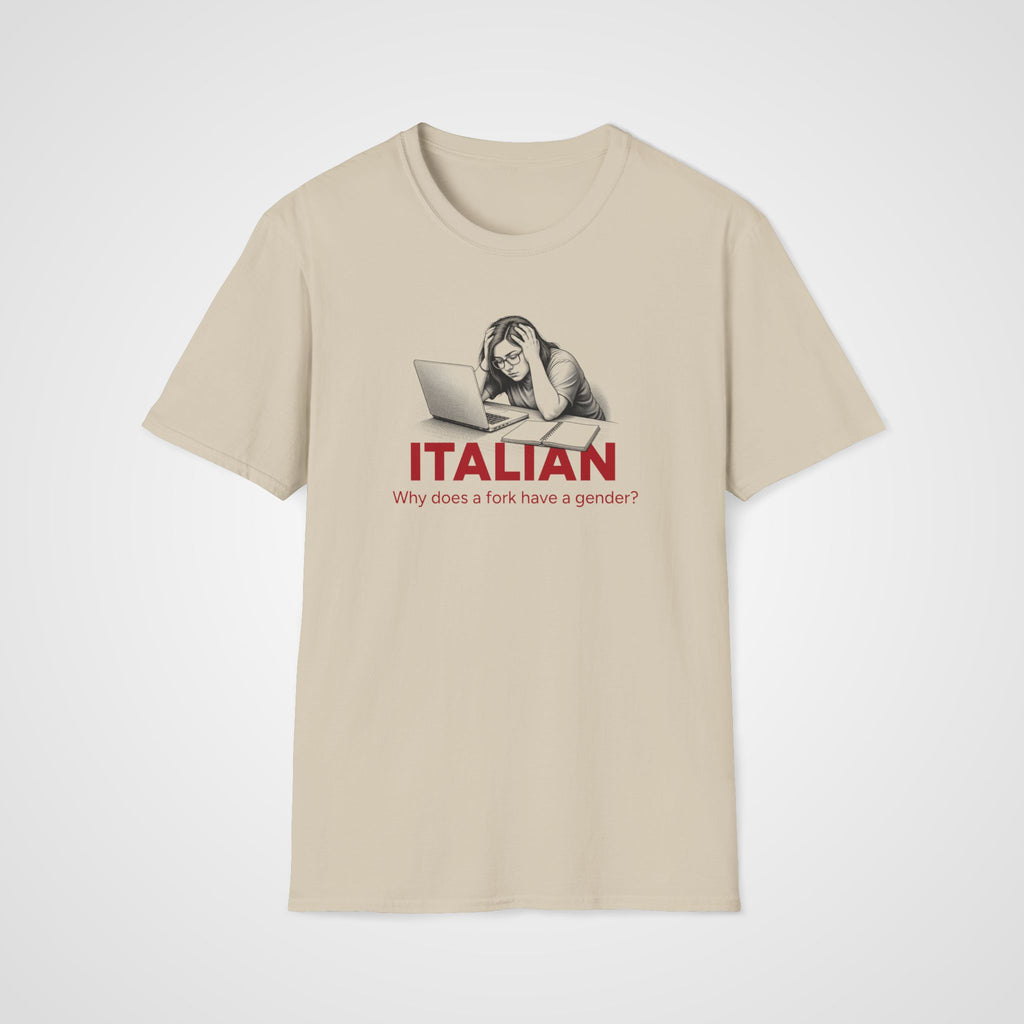 Italian Gender T-Shirt in Sand